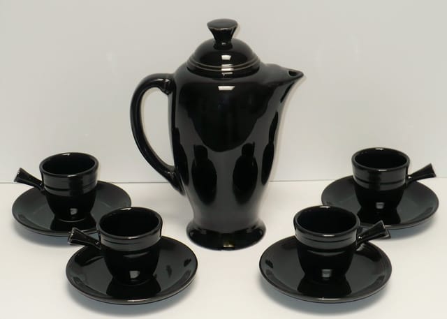 Fiesta® 10-Piece Demitasse Coffee Service Set with 4 Stick Handle Demitasse Cups & Saucers, Great For Espresso