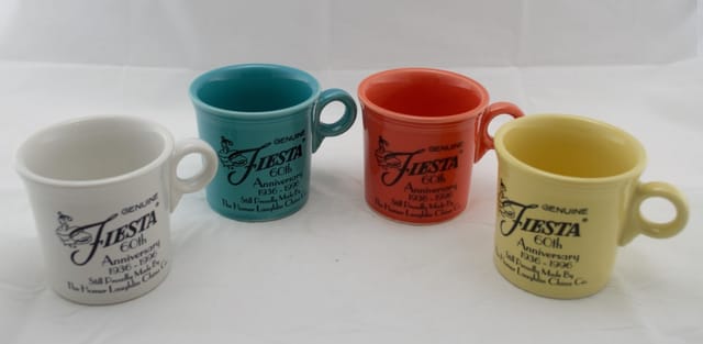 Fiesta® 60th Anniversary 4-Piece Vintage Mug Set, Produced in 1996