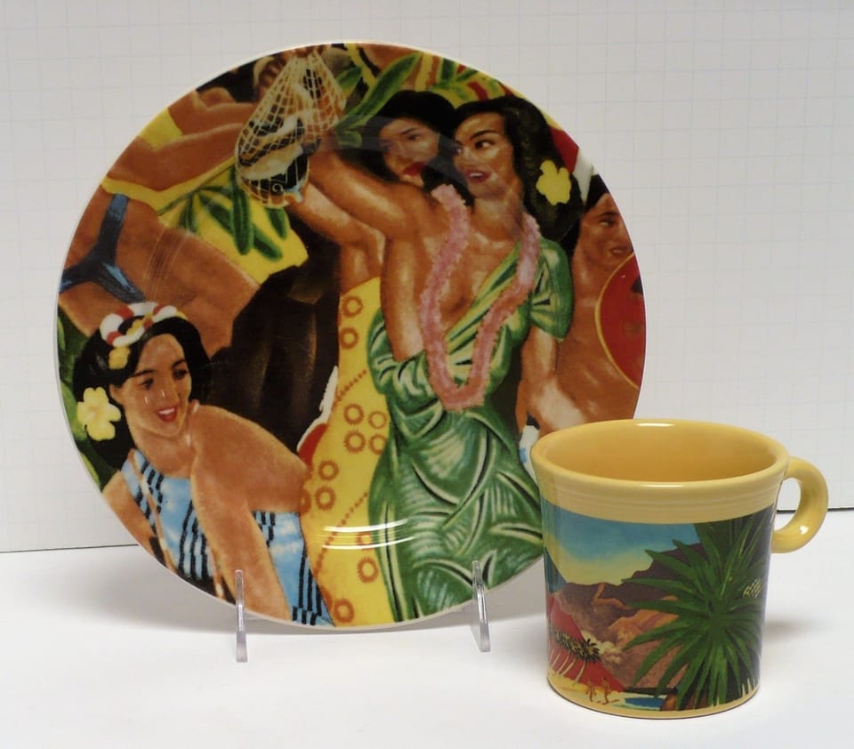 HAWAIIANA WARE® 2-Pc. Breakfast or Luncheon Set "Festival of the Sea" Pattern