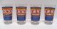 Flaired Beverage Glass 4 Pc. Set in Cobalt/Tangerine/Scarlet/Marigold Product Photo