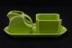 Mini Disk Creamer & Sugar Caddy Tray Set in Chartreuse Product Photo