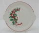 Holiday Handled Cake Plate in White/Red/Green Product Photo