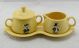 Fiesta Warner Brothers Creamer/Sugar Tray Set: in Yellow Product Photo