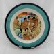 247S2--8341-Hawaiiana-Ware--Guys--16-in.-Serving-Tray-Festival-of-the-Sea--Black-_-Turquoise-Rim-SAMPLE-By-HLC-for-Lynn-Krantz-Dish-Books--No-Krantz-Dish-Books-Logo-on-Back-of-Sample-.jpg