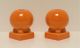 Fiesta® Pair Round Bulb Candlestick Holders In Tangerine