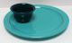 Snack Welled Plate w/ Dipping Bowl in Turquoise/Juniper Product Photo