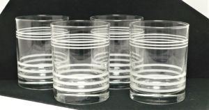 Flaired 6-Pc. Striped Glass Set in Mixed - FiestaSpecialties