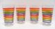 Cantina 4-Pc. Striped Glass Set in Persim/Marigold /Blueberry/Sage Product Photo