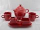 7 Pc. Large Tea Set in Scarlet Product Photo