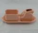 Mini Disk Creamer & Sugar Caddy Tray Set in Apricot Product Photo