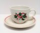 Holiday Teacup & Saucer Set in White/Red/Green Product Photo