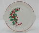 Holiday Handled Cake Plate in White/Red/Green Product Photo