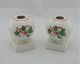 Holiday Bulb Candle Holders (Pair) in White/Red/Green Product Photo