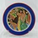 210D-8341--Hawaiiana-Ware--Gals--Festival-of-the-Sea-12in.-Charger-Plate-for-Santa-Catalina-Island-w-Royal-Blue-Rings-on-Rim-by-Lynn-Krantz-Dish-Books-DISCONTINUED.jpg