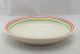 Large Decorated White Oval Bowl in White Body w/ Colored Rings Product Photo