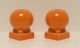 Fiesta® Pair Round Bulb Candlestick Holders In Tangerine