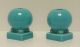 Fiesta® Turquoise 2-Round Candlestick Holders Marked Fiesta® HLC Factory Boxes