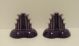Fiesta® Mulberry (2) Pyramid Candlestick Holders Numbered Pair w/Factory Boxes