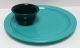 Snack Welled Plate w/ Dipping Bowl in Turquoise/Juniper Product Photo