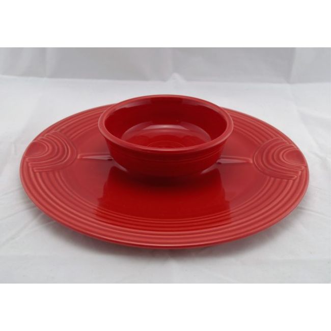 Fiesta Hostess Tray w Chip Dip Bowl Set Retired