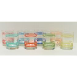 Fiesta® Vintage 8 Pc. Double Old Fashion Striped Glasses 8-Color Set SALE $30. OFF product page
